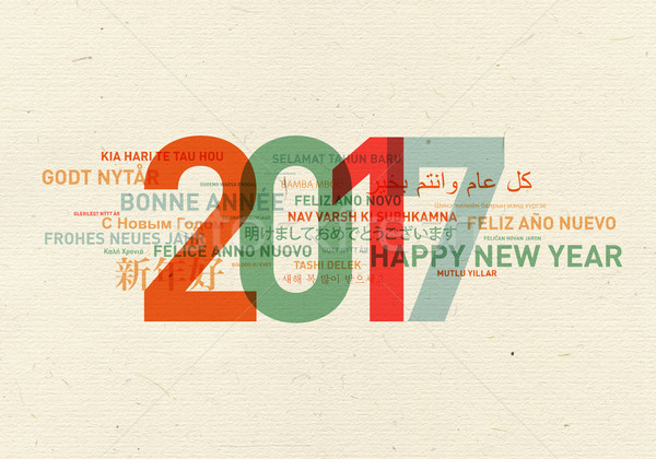 Happy new year card from the world Stock photo © daboost