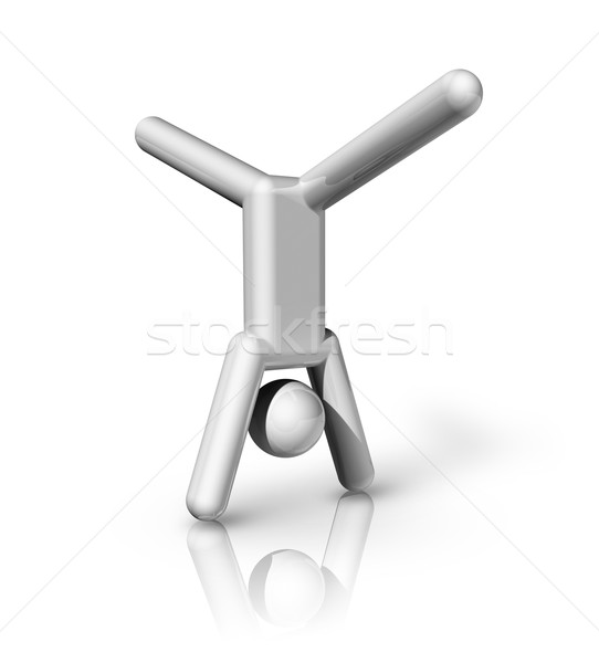 Gimnastică artistic 3D simbol sportiv Imagine de stoc © daboost