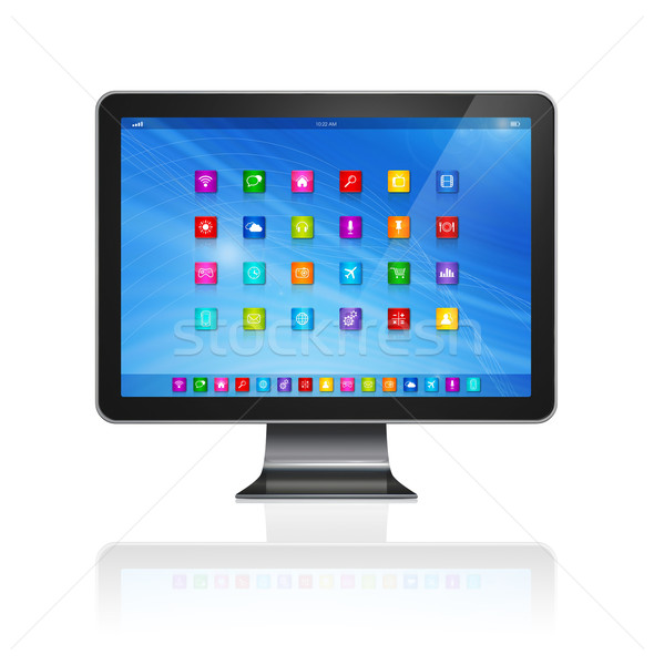 HD TV - Computer - apps icons interface Stock photo © daboost