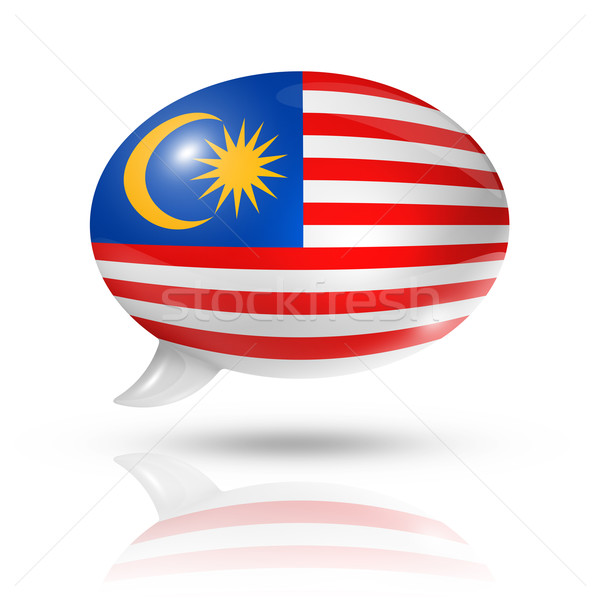 Malaysian flag speech bubble Stock photo © daboost