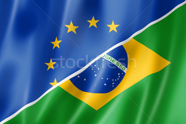 Europe and Brazil flag Stock photo © daboost