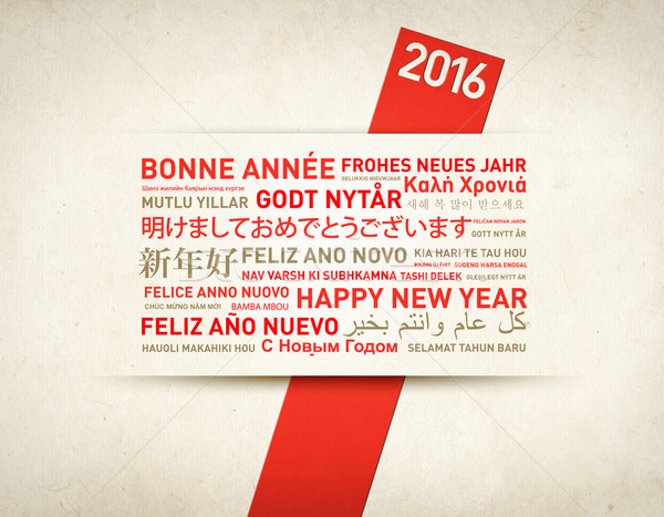Happy new year card from the world Stock photo © daboost