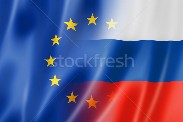 Europa Rússia bandeira misto tridimensional tornar Foto stock © daboost