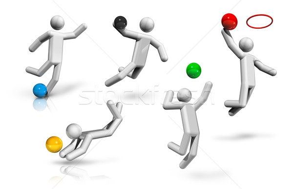 Sportowe symbolika ikona piłka nożna piłka nożna piłka ręczna Zdjęcia stock © daboost