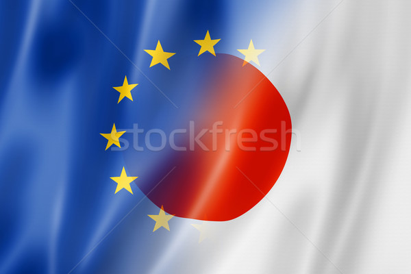 ヨーロッパ 日本 フラグ 混合した レンダー ストックフォト © daboost