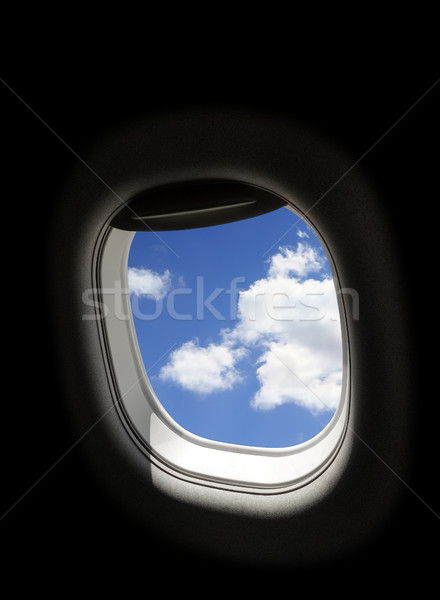 Stock photo: airplane window