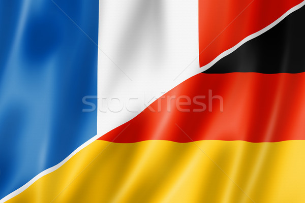 Fransa Almanya bayrak karışık üç boyutlu vermek Stok fotoğraf © daboost