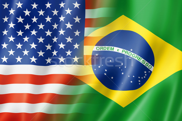 USA and Brazil flag Stock photo © daboost