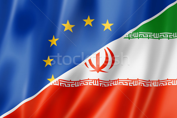 ヨーロッパ イラン フラグ 混合した レンダー ストックフォト © daboost