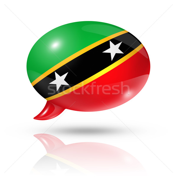 Saint Kitts And Nevis flag speech bubble Stock photo © daboost
