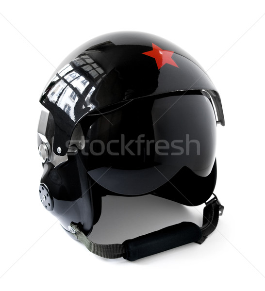 Helm schwarz isoliert weiß Sterne chinesisch Stock foto © daboost