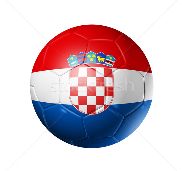 Soccer football ball with Croatia flag Stock photo © daboost