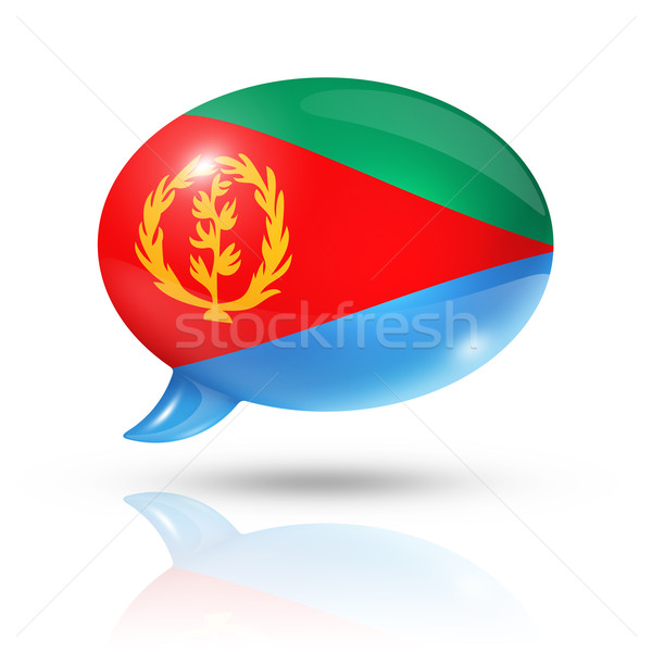 Eritrean flag speech bubble Stock photo © daboost