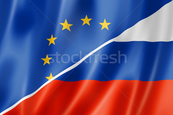 ヨーロッパ ロシア フラグ 混合した レンダー ストックフォト © daboost
