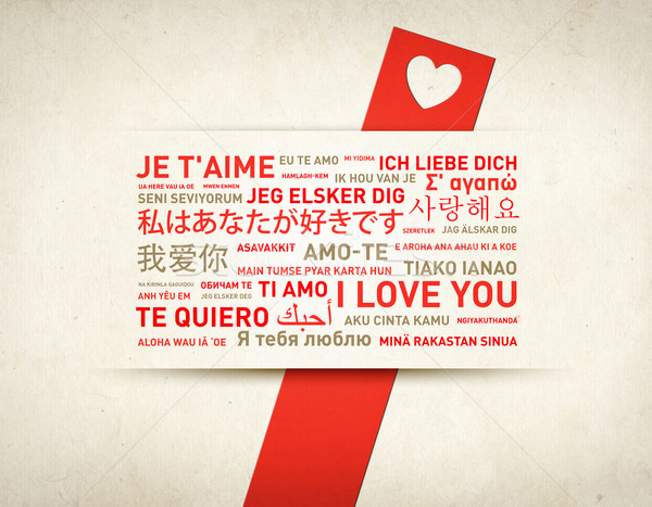 Love message card from the world Stock photo © daboost