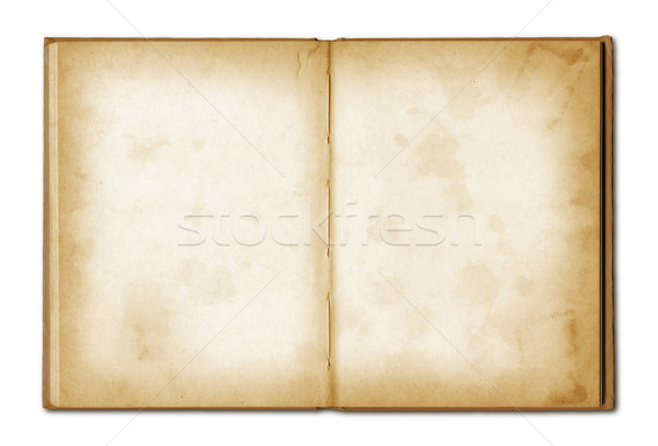 old grunge open notebook Stock photo © daboost