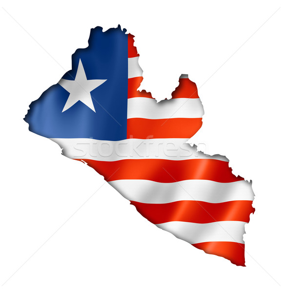 Liberian flag map Stock photo © daboost