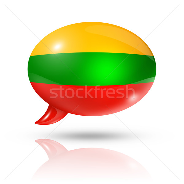 Lithuanian flag speech bubble Stock photo © daboost