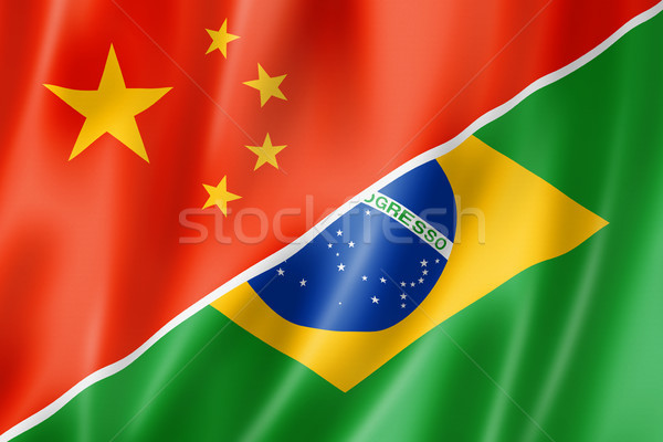 China and Brazil flag Stock photo © daboost