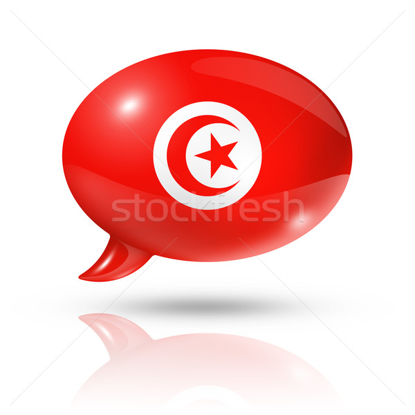 Tunisian flag speech bubble Stock photo © daboost