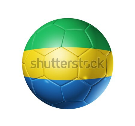 Zdjęcia stock: Piłka · nożna · piłka · nożna · piłka · Gabon · banderą · 3D