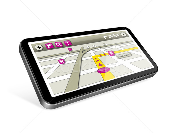 GPS navigator isolated on white Stock photo © daboost