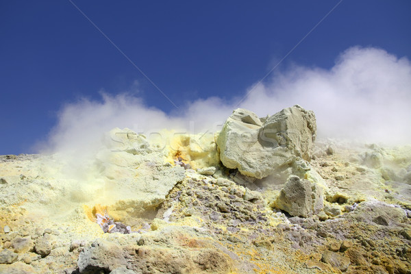 Foto stock: Volcán · cráter · sicilia · Italia · verano