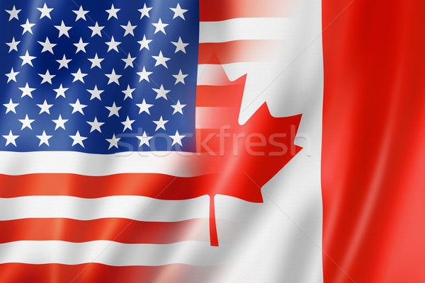 USA and Canada flag Stock photo © daboost