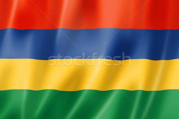 Mauritius bandiera tridimensionale satinato texture Foto d'archivio © daboost