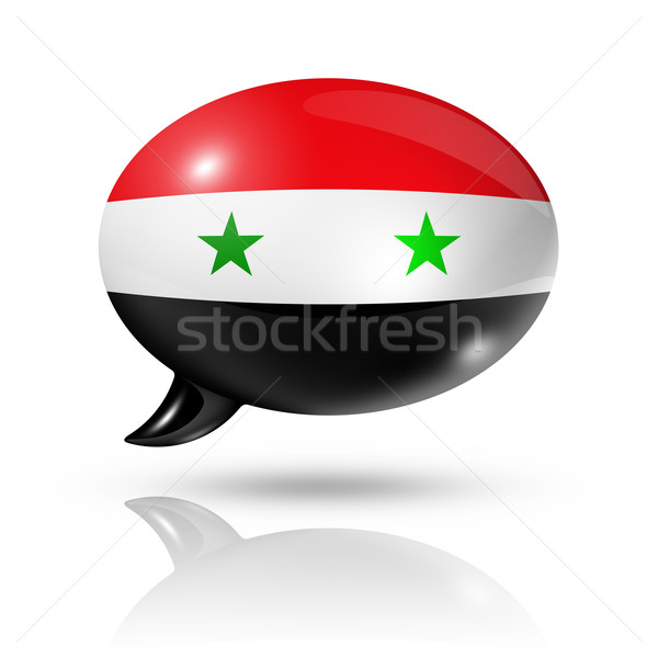 Stock photo: Syrian flag speech bubble