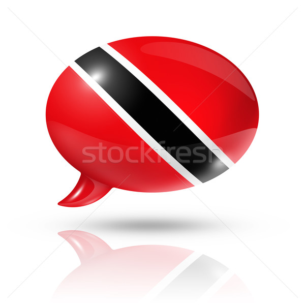 Trinidad And Tobago flag speech bubble Stock photo © daboost