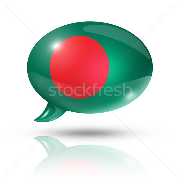 Bangladeshi flag speech bubble Stock photo © daboost
