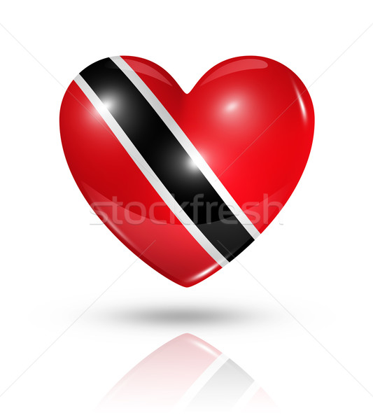 Love Trinidad And Tobago, heart flag icon Stock photo © daboost