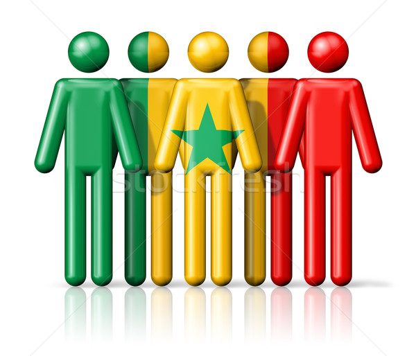 Stockfoto: Vlag · Senegal · sociale · gemeenschap · symbool