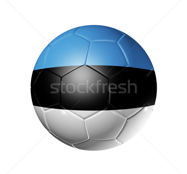 Soccer football ball with Estonia flag Stock photo © daboost