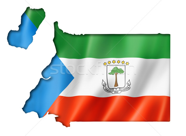 Equatorial Guinea flag map Stock photo © daboost