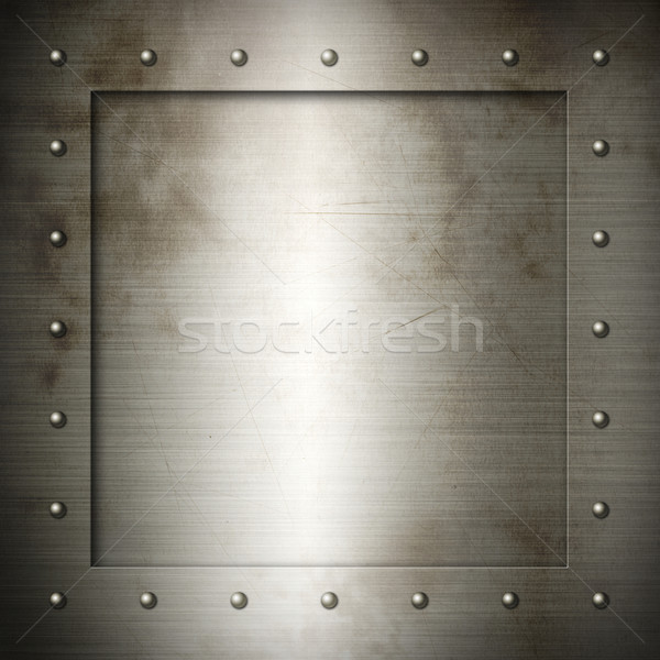 Old brushed Steel frame Stock photo © daboost