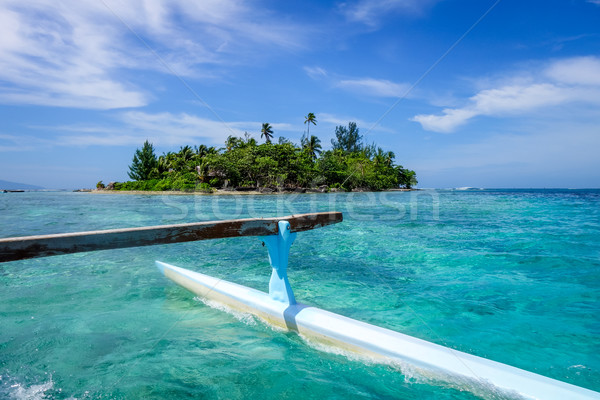 Weg Paradies tropischen Atoll Insel Französisch Stock foto © daboost