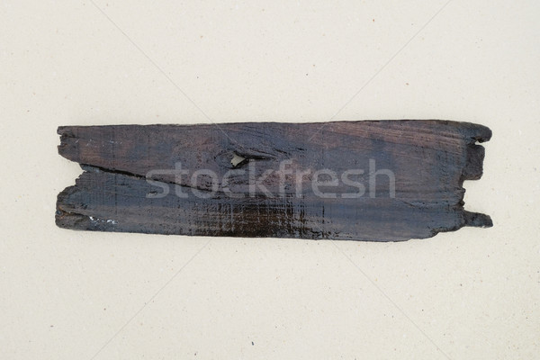 old wood board on a beach Stock photo © daboost