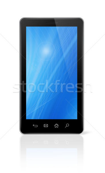 3D mobiltelefon pda izolált fehér vágási körvonal Stock fotó © daboost