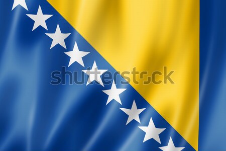 Bosnia and Herzegovinan flag Stock photo © daboost