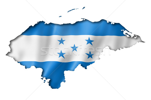 Honduras bandeira mapa tridimensional tornar isolado Foto stock © daboost