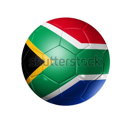 Foto stock: Futebol · futebol · bola · África · do · Sul · bandeira · 3D