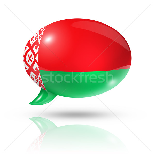 Belarus bayrak konuşma balonu üç boyutlu yalıtılmış beyaz Stok fotoğraf © daboost