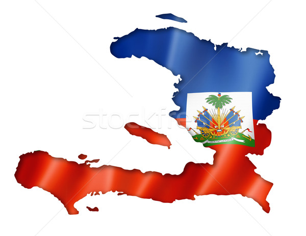 Haitian flag map Stock photo © daboost