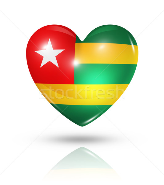 Love Togo, heart flag icon Stock photo © daboost
