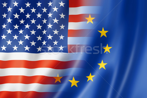 米国 ヨーロッパ フラグ 混合した レンダー ストックフォト © daboost