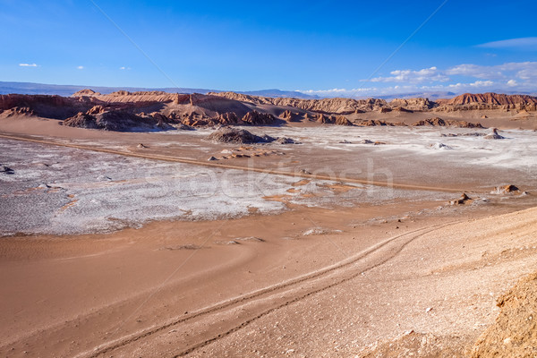 La panorama deserto arancione blu rosso Foto d'archivio © daboost