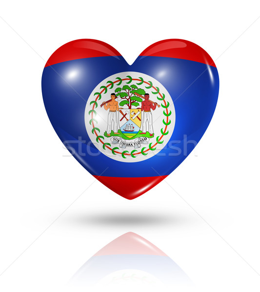 Liefde Belize hart vlag icon symbool Stockfoto © daboost