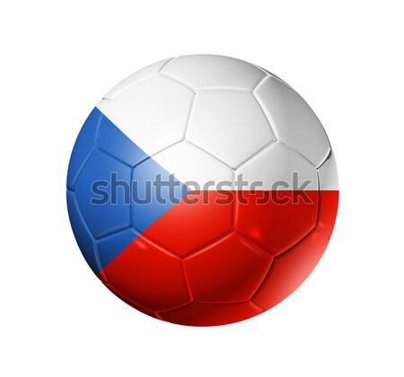 Soccer football ball with Czech Republic flag Stock photo © daboost